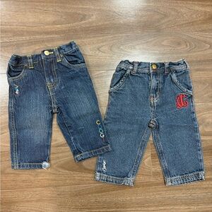 2-pack infant COOGI jeans 3/6 months and 12 months